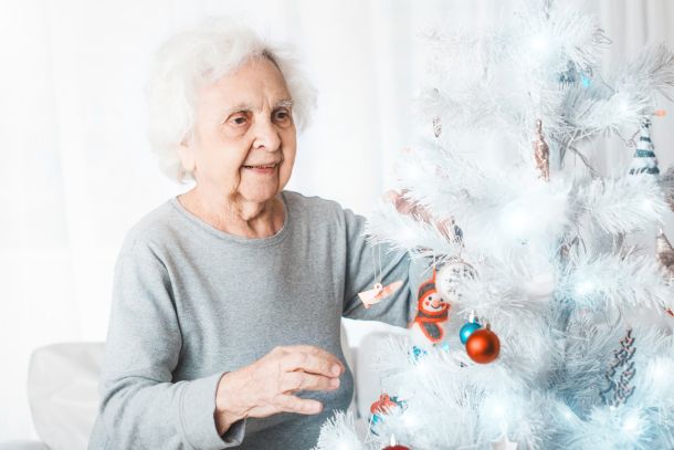 Assisting the Elderly with Seasonal Decorations